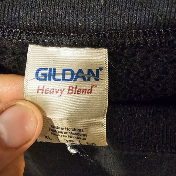 Gildan Heavy Blend Sweater Men Size XL Gray Long Sleeves Crew Neck - Picture 4 of 5
